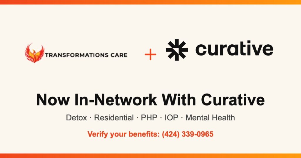 Transformations Care is now in-network with Curative insurance for addiction and mental health treatment